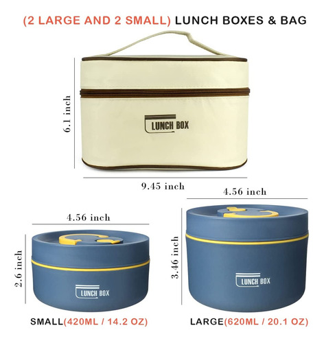 Keweis Insulated Lunch Containers, Thermal Bento Lunch Box,