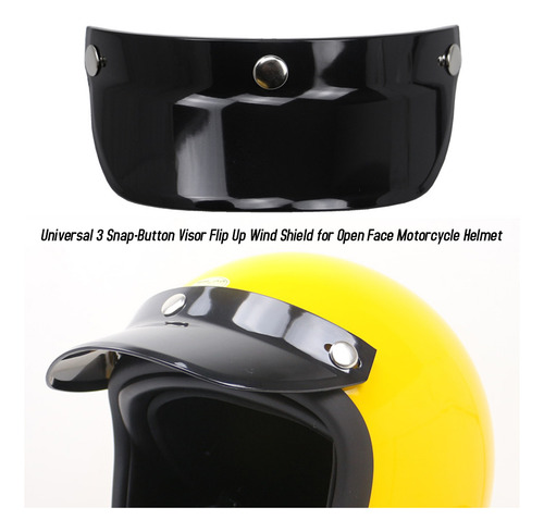 Visera Universal Con 3 Botones A Presión Para Casco De Bicic