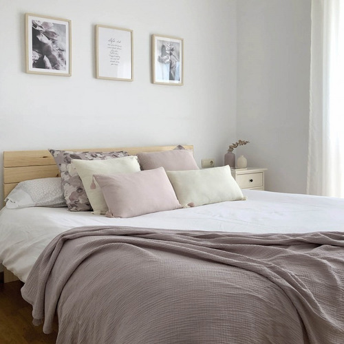 Imagen 3 de 5 de Cama Semidoble 120 Cm Madera 100% Maciza De Pino Ref: Testa