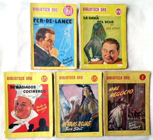 Rex Stout 5 Novelas Vintage Ilustradas / N Molino Bo