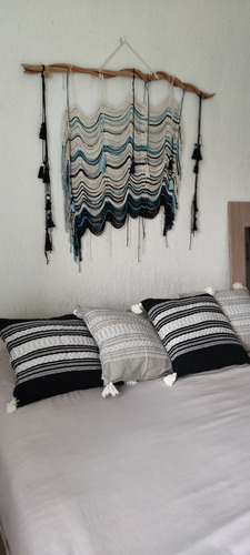Tapiz Macramt Boho Chic Colgante Artesanal Estilo Bohemio