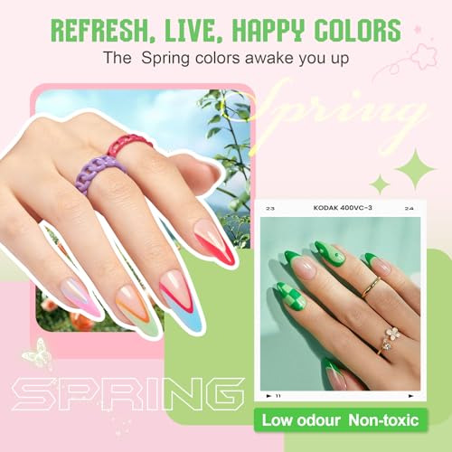 Kit De 60 Esmaltes De Uñas En Gel 55 Colores Con Capa Base M