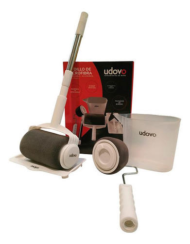 Rodillo Microfibra Recargable Kit Fácil + Accesorios Udovo