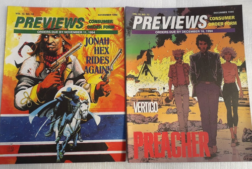 Revistas Previews Comics Guia 1994 Ingles Preacher Hex