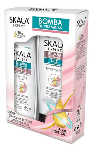 Kit Shampoo Y Acondicionador Skala Bomba De Vitaminas Sos