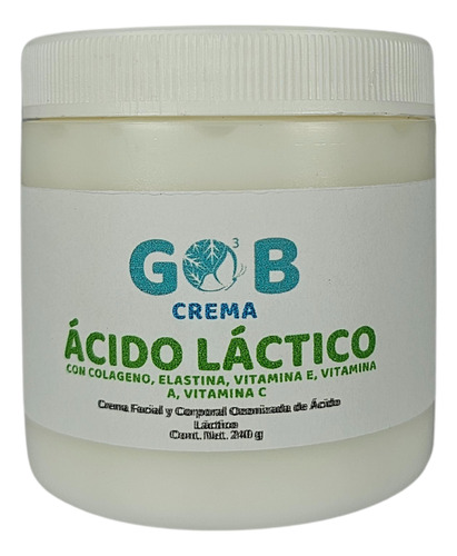 Crema De Ácido Láctico Ozonizada - Gob - 240 G Fragancia Neutra