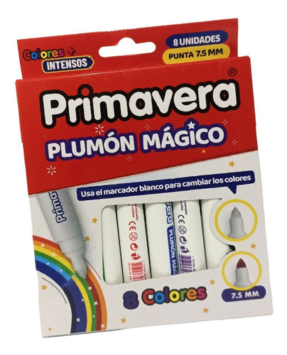 Marcadores Plumones Primavera 8 Col