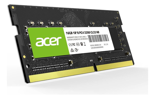 Acer Sd100 16gb Single Ram 3200 Mhz Ddr4 Cl22 1.2v Memoria D