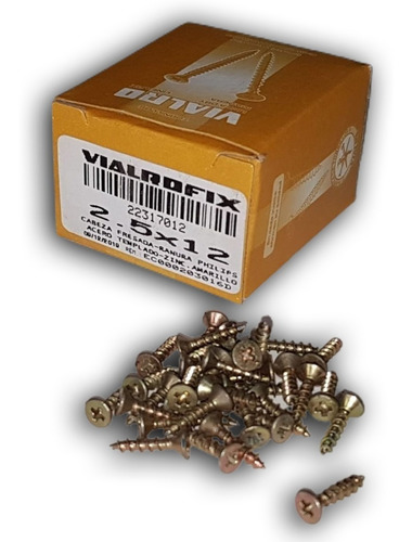 200 Tornillos Fix Autoperforante Madera 2,5 X 12mm ( 17-12 )
