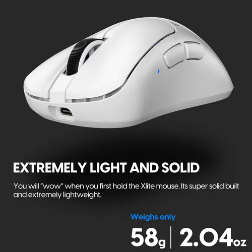 Mouse Gamer Pulsar Xlite V3 Large White Wireless 52g Size 3
