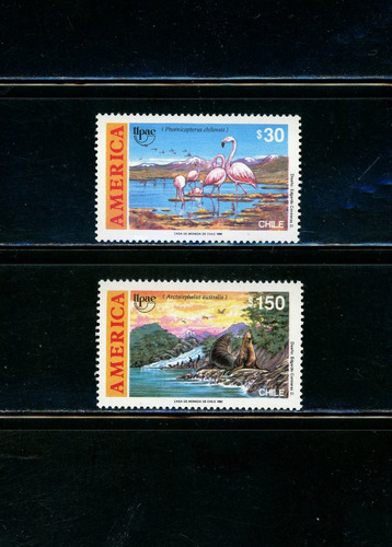 Sellos Postales De Chile. Serie América U. P. A. E. Año 1990
