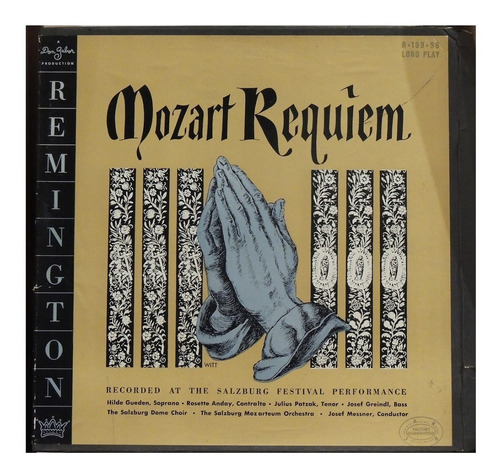 Mozart Requiem ( Lp ) Hilde Guedem ( Soprano ) ( Vinyl )