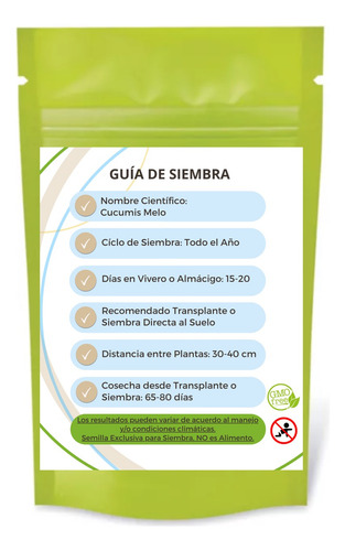 Semilla F1 Melón Super Dulce Huerto Urbano
