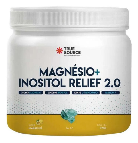 Magnésio Inositol Relief 2.0 Relax/sono True Source Maracuja
