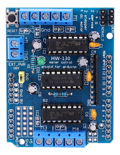 L293d Dc Motor Drive Shield Stepper, Control De Motor De 4,5