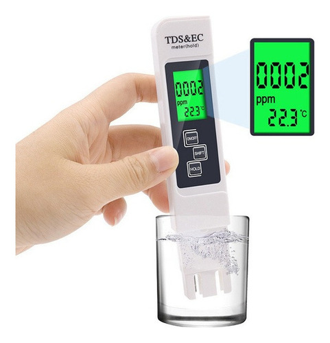 1 Medidor De Ph Tds Ec Lcd Pureza Del Agua Ppm Filtro