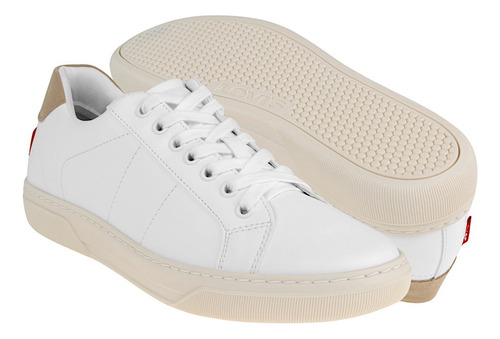 Tenis Caballero Levi´s L2222502 Simipiel Blanco 