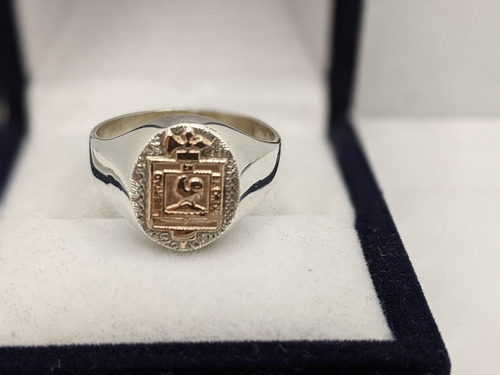 Anillo Policial Plata Y Oro Sello