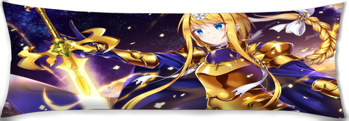 Cojin Almohada Larga Sword Art Online Alice Espada 35x100cm Diseño De La Tela Lisa
