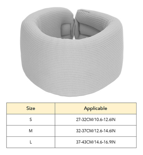 Suporte De Pescoço Em Esponja Cinza, Nylon De Alta Elasticid