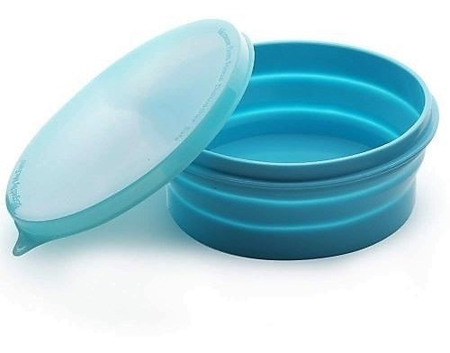 Imagen 6 de 6 de Tupper Silicona Plegable Micro Horno Frezer Camping Ecoshop