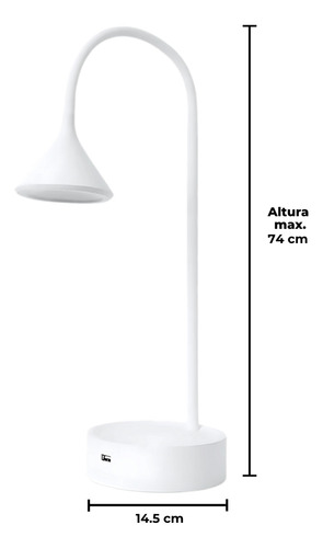 Estevez Lámpara Led De Lectura Escritorio Brazo Flexible EDE-0271-BLA / EDE-0271-NEG Color de la estructura Blanco