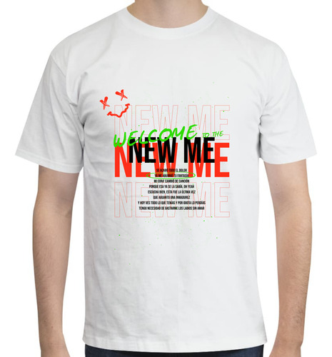 Playera Welcome To The New Me - Rojo - Moda