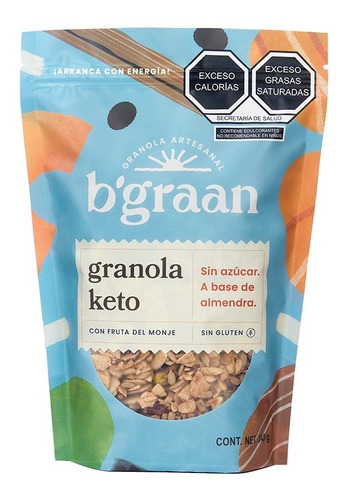 Granola Sin Azúcar Keto B'graan 1 Kg