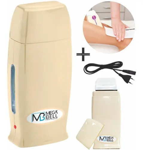 Aquecedor Roll-on Cera Quente Depilador Elétrico Mega Bell Cor Bege Bivolt Automático - 110v/220v