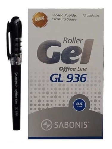 Gel Roller Sabonis Gl936 Cuerpo Antideslizante 0.5mm 12 Pcs