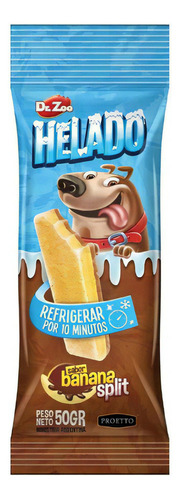 Golosinas Perros Helado Dr Zoo Banana Split 50gr X6 Unidades