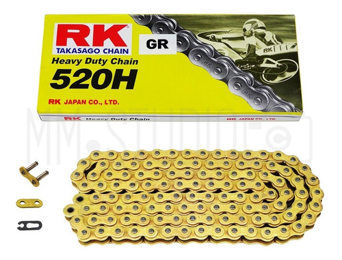 Cadena Rk 520/118 Pasos Reforzada Motocross Enduro Gold