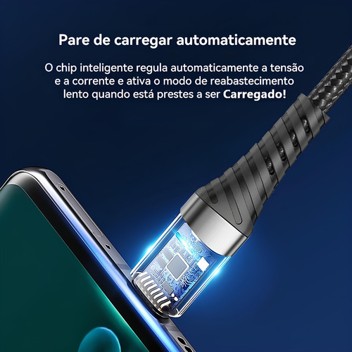 Carregador De Parede Turbo Carregador Tipo C Carregador Fast Carregamento Rapido 125w Compativel Com Samsung Motorola iPhone Xiaomi Cor Preto Carregador Rapido Carrega Em 49 Minutos VTR ELETRONICS