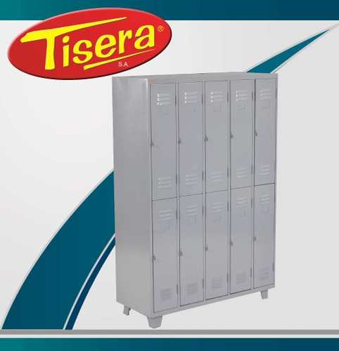Imagen 1 de 2 de Guardarropa 10 Puertas Metalico Tisera Cerradura Gpc10
