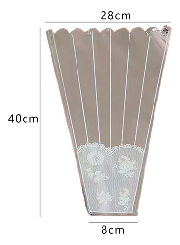 100 Fundas De Celofán Para Ramo De Flores, 8cmx28cmx40cm