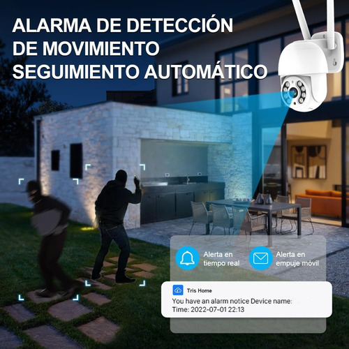 Cámara De Seguridad 5g Wifi Vision Nocturna Con Alarma
