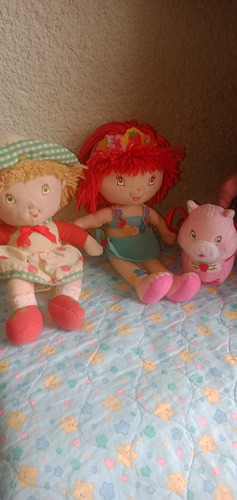 Lote Muñecas De Peluche Rosita Fresita Strawberry Shortcake 