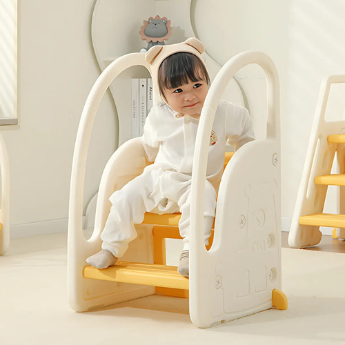 Mini Escalera Para Niños Taburete Multifuncional Color Blanco