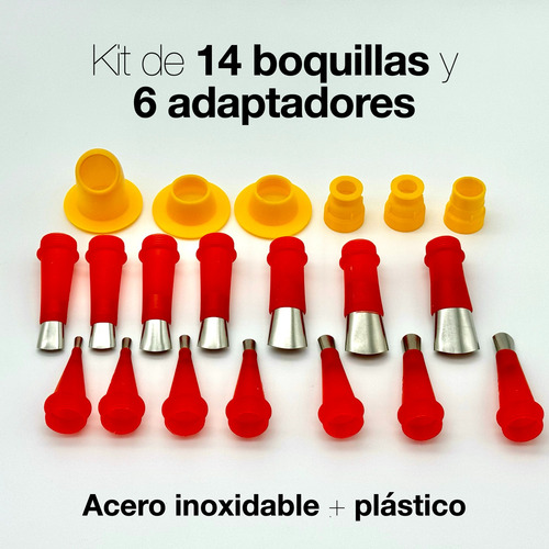 Kit Boquillas Aplicador Calafateo Metal Acero Inoxidable 20u
