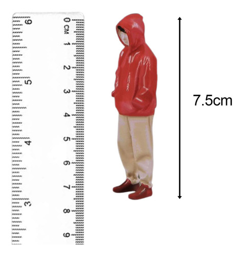 Figuras De Modelos A Escala 1/24, Tela Roja Con Sombrero
