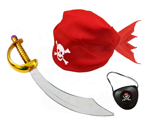 Accesorios Pirata Jack Disfraz Espada Parche Turbante Gorro