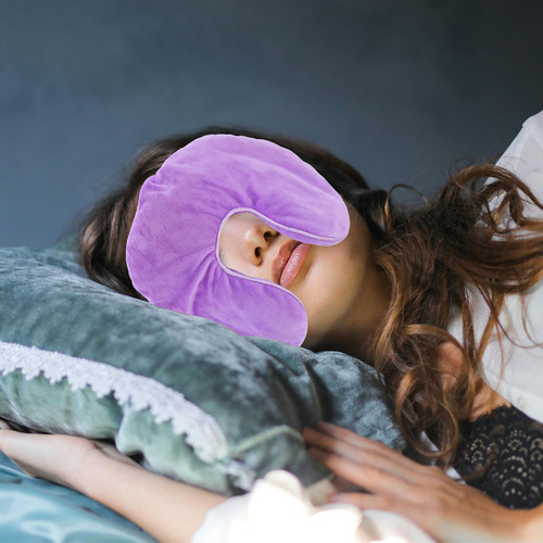 Nuevo Máscara For Dormir Pesada De Color Morado Con Perlas
