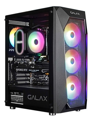 Armário de torre completa para jogadores Galax Revolution 05 Rgb 4 Coolers