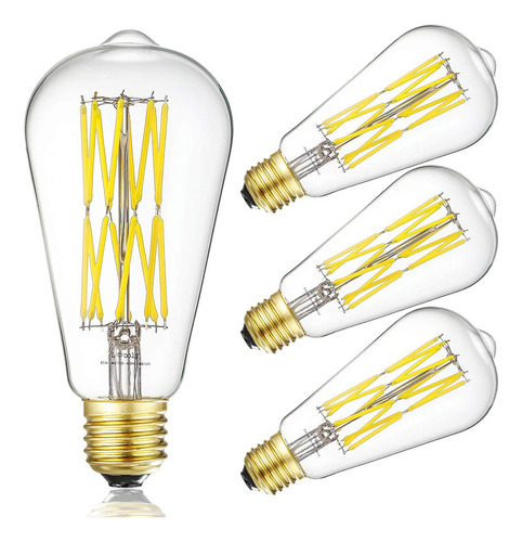 Leools Bombilla Led Vintage Edison Regulabl 15 W Filamento 4