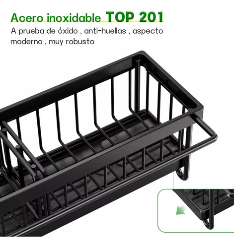 Estante Inoxidable Drenaje Automátic De Trapo Cocina