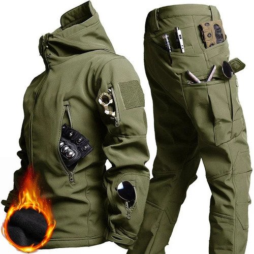 Set De Camuflaje Táctico Army Sharkskin Para Hombre, Imperme
