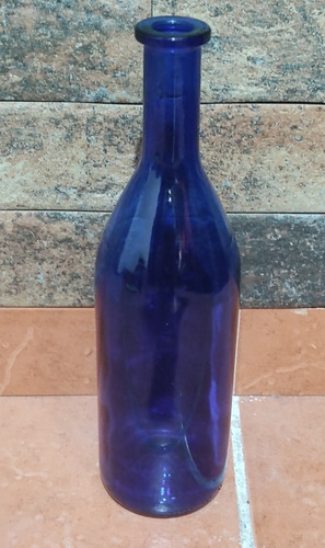 Botellas Decorativas En Vidrio Azul