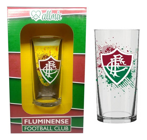 Copo Long Drink Do Fluminense 300 Ml Em Caixa Personalizada