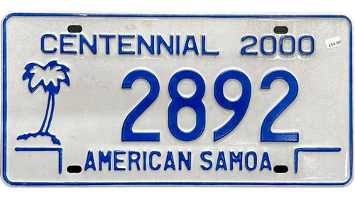 American Samoa Original Placa Metálica Carro Usa Americana