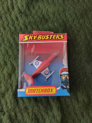Avión Sb-2 Starfighter F-104 , Matchbox Skybuster 1:128 Rojo (Usado)